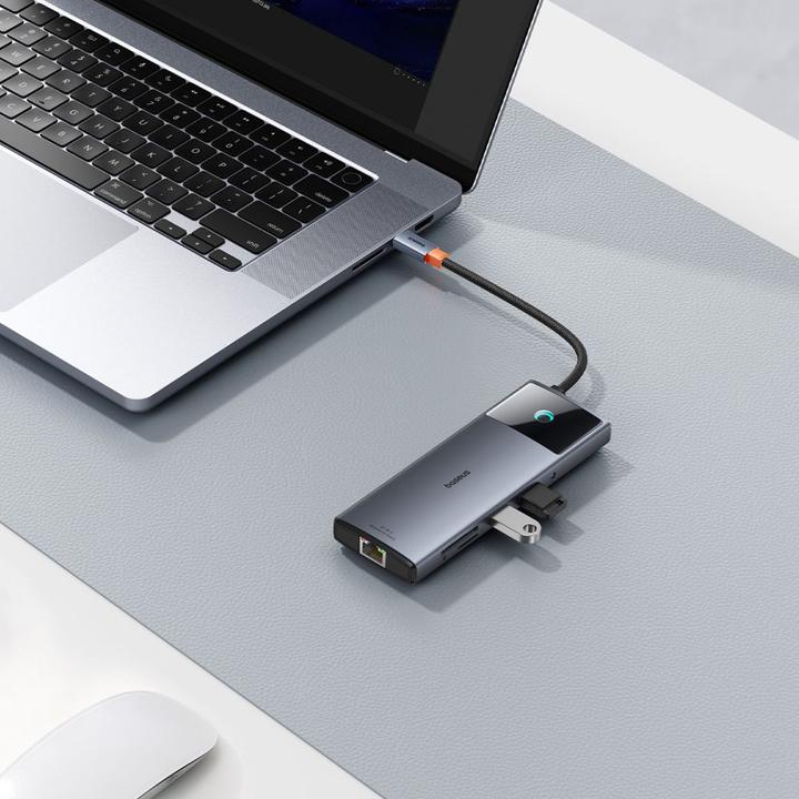 Actual product image Baseus 10in1 Hub Metal Gleam II Series (USB-C, 10 Ports)