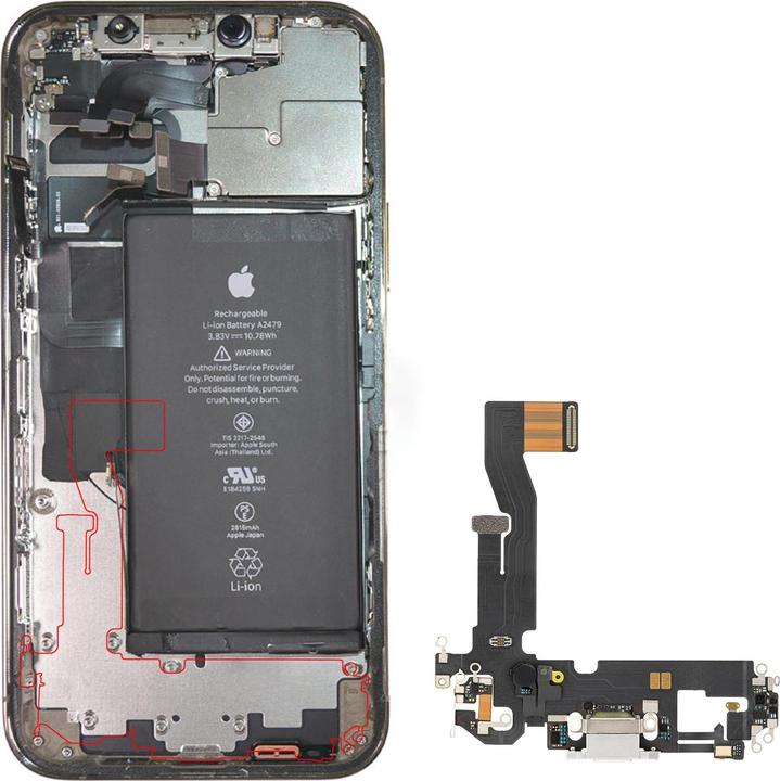 Produktbild Clappio Ladebuchse Ersatzteil iPhone 12 / 12 Pro (iPhone 12)