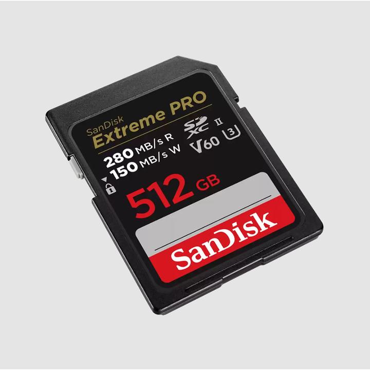 Actual product image SanDisk Extreme PRO UHS-II V60 (512 GB, SDXC, U3, UHS-II)