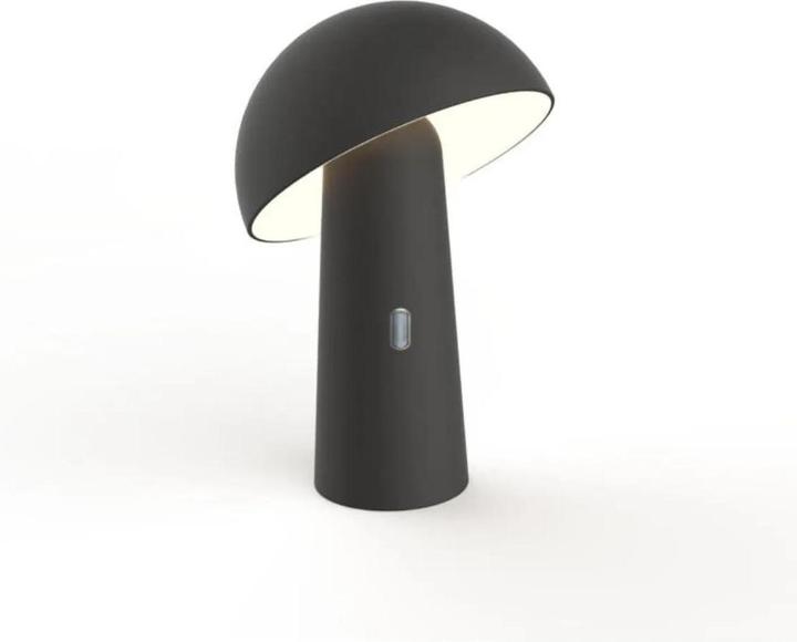 Actual product image Newgarden SHITAKE LED battery table lamp cordless, portable, outdoor dimmable, black IP44 (450 lm, IP44)