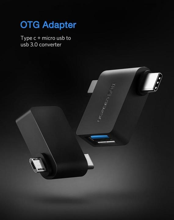 Produktbild Ugreen Micro USB + USB-C zu USB-A 3.0 Adapter (USB Typ C, USB-A)