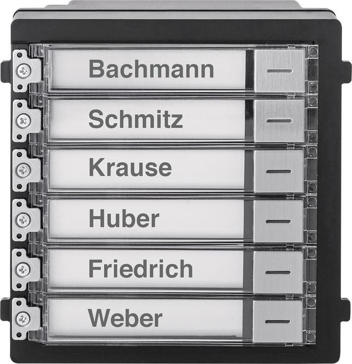 Abus Bell button module (6 buttons) for door intercom (stainless steel)