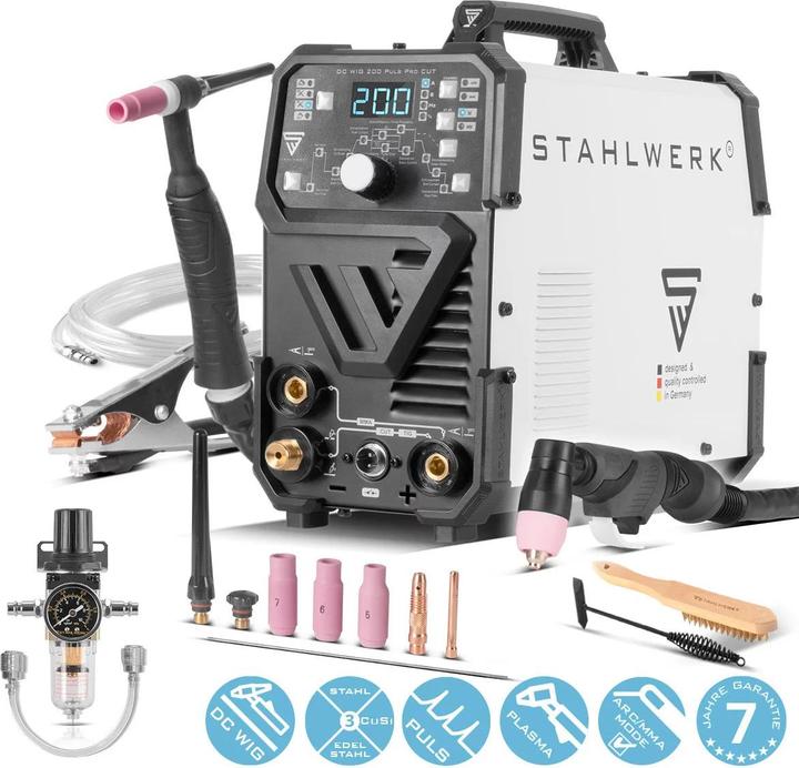 Produktbild Stahlwerk Kombi-Schweissgerät DC WIG 200 Puls Pro CUT 4-in-1