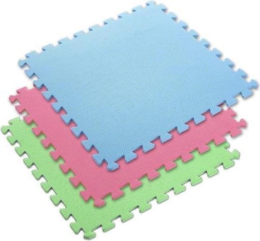 Productafbeelding One Sudedamas kilimėlis treniruotėms Fitness MP10 žalias-mėlynas-raudonas, 60x60x1,0cm (9 dalių) (10 mm)