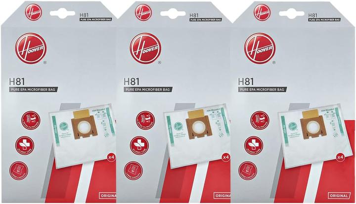 Produktbild Hoover 12x Staubsaugerbeutel H81 (12 x)