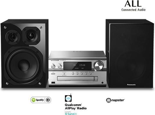 Panasonic Sc-Pmx152 (Airplay, WiFi, Bluetooth, Multisala, Spotificare collegare, Lettore CD, 2x 60 W)