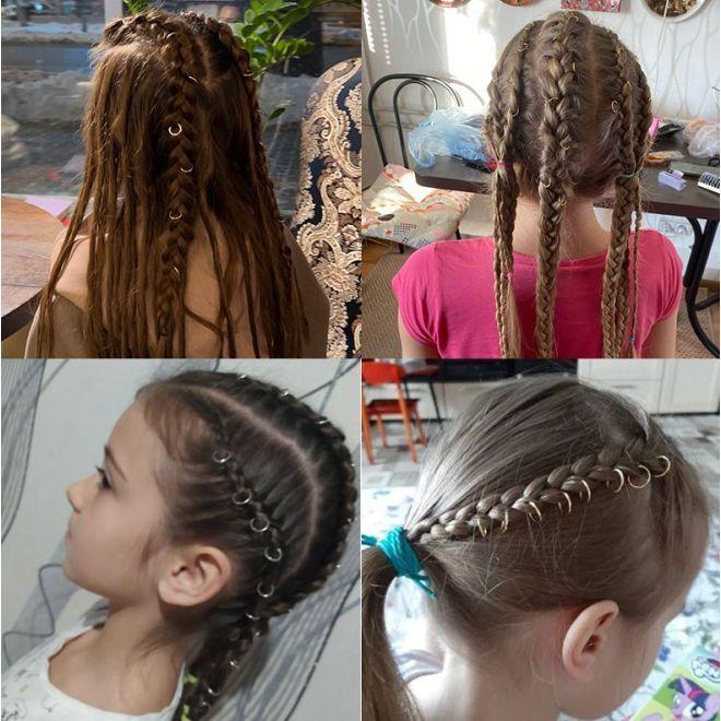 Produktbild MU Style Riri Series Metall Haar Ringe (200er-Set)