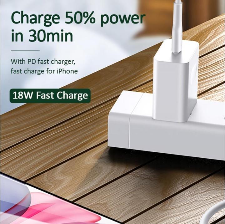 Image du produit Usams U43 Câble de charge rapide USB-C vers lightning 30W, blanc (1.20 m, USB 3.2 Gen 1, 30 W)