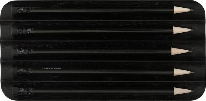 Actual product image Oakywood Pen Tray (OakyBlocks) - wooden office tray for writing tools - color Black -