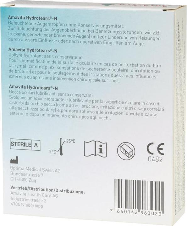 Actual product image Amavita Hydrotears-N Gtt Opht 20 Monodos 0.4 ml (0.40 ml)