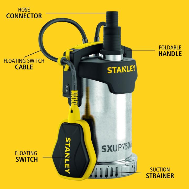 Produktbild Portable Power & Garden Tools - TAUCHPUMPE - EDELSTAHL - KLARWASSER - 750 W (Klarwasserpumpe)