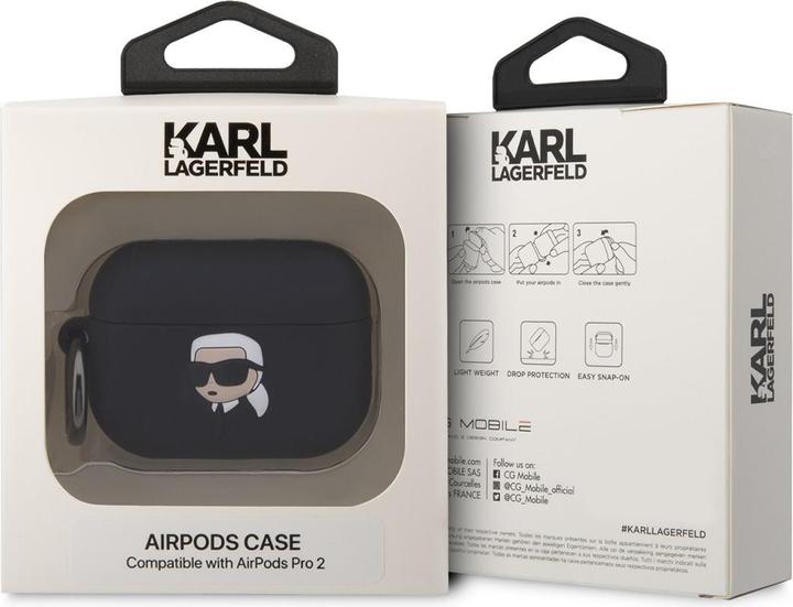 Productafbeelding Karl Lagerfeld Airpods Pro 2 Logo NFT Karl Head Silicone Cas (Koptelefoon tas)
