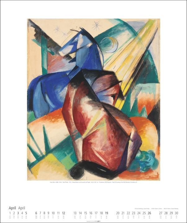 Produktbild Der Blaue Reiter Kalender 2026 (46 x 55 cm, Deutsch, Englisch)