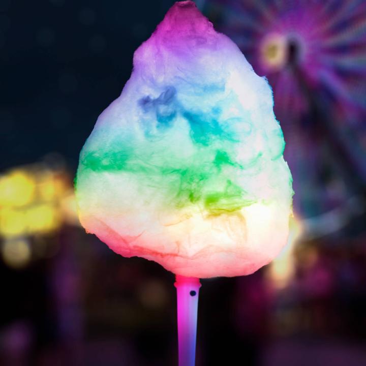 Produktbild Royal Catering Zuckerwattestäbchen LED 7 Modi Bpa Freier Kunststoff Inkl. Batterien 50 Stück
