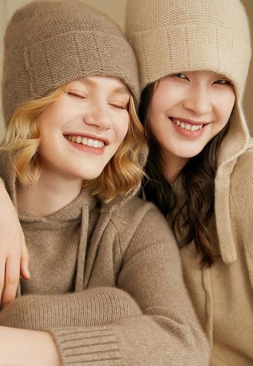 Actual product image Bellemere Beannie Cashmere Earflap Beanie