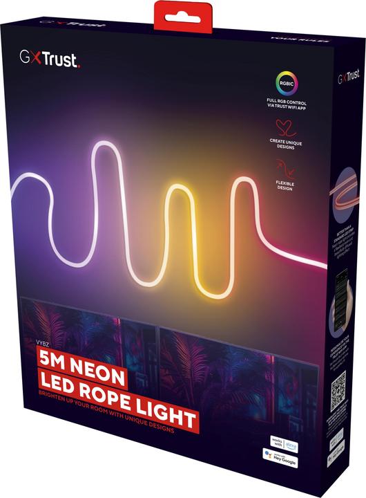Produktbild Trust GXT904 VYBZ RGBIC 5M LED NEON L (Mehrfarbig, 500 cm, Indoor)