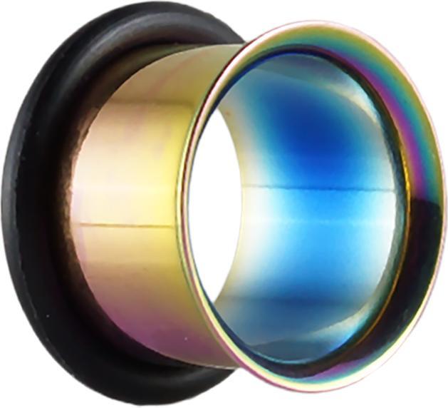 Produktbild Star Piercing Flared Tunnel farbig mit O-Ring (Chirurgenstahl 316L)
