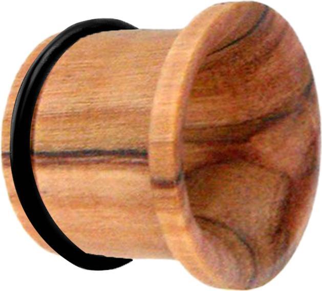Produktbild Star Piercing Flared Tunnel aus Olivenholz mit O-Ring (ohne Messing, Organisch)