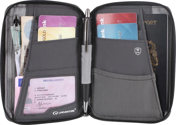 Productafbeelding Lifeventure RFID Mini Reisportemonnee, Gerecycled, Grijs