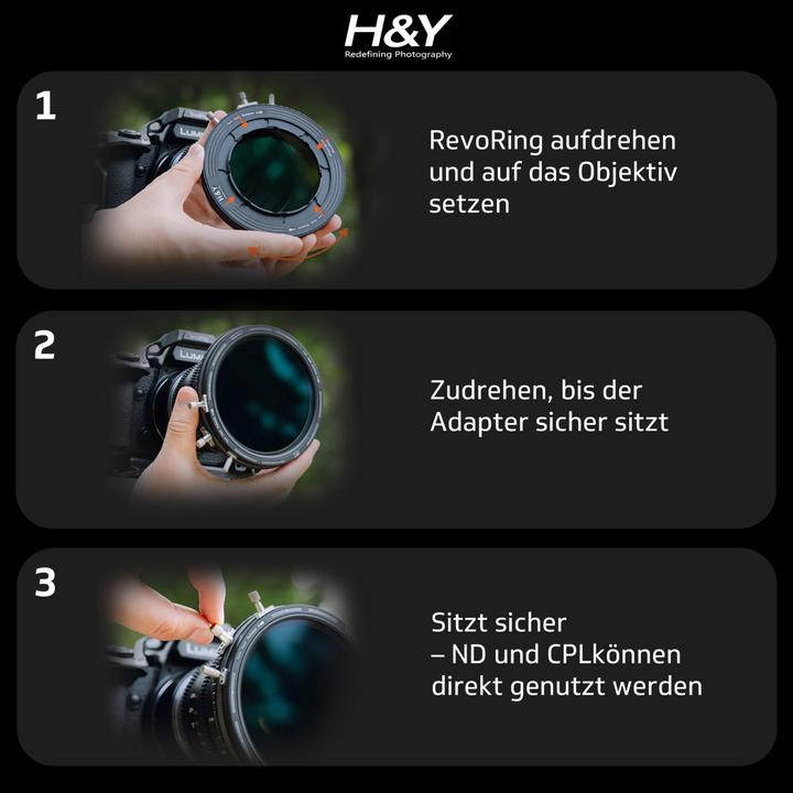 Image du produit H&Y REVORING ND3-1000+CPL Filter MkII 46-62mm (62 mm, Filtre gris neutre, 62 mm)