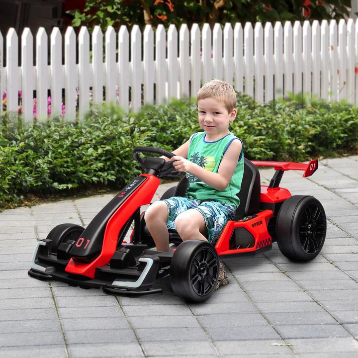 Produktbild Homcom Kinder Elektro Gokart Kunststoff, Metall Rot+Schwarz