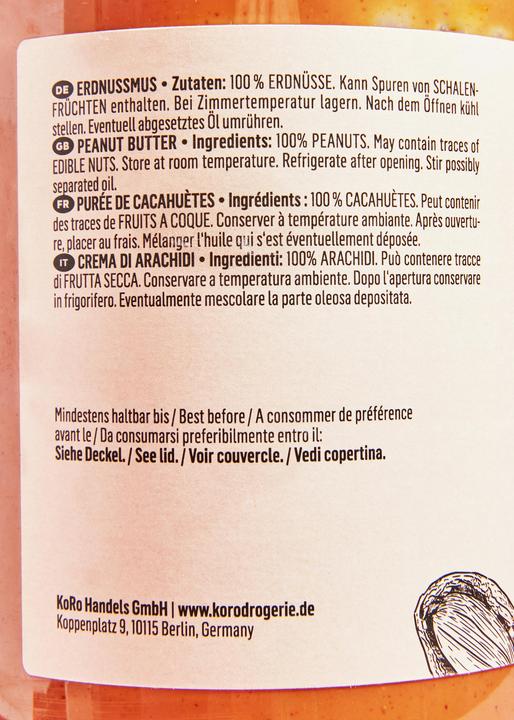 Image du produit KoRo Purée de cacahuètes (1000 g)