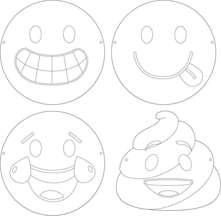 Actual product image Emoji Party Mask (Pack of 72)