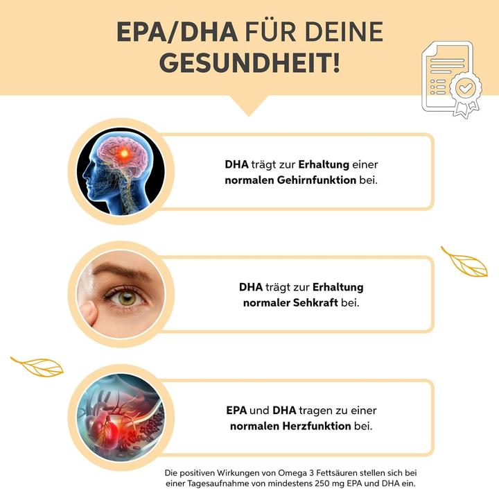 Actual product image Eltabia Omega 3 capsules 1000 mg fish oil high dose 3000mg daily dose with 18% EPA & 12% DHA (200 Piece, Capsules)