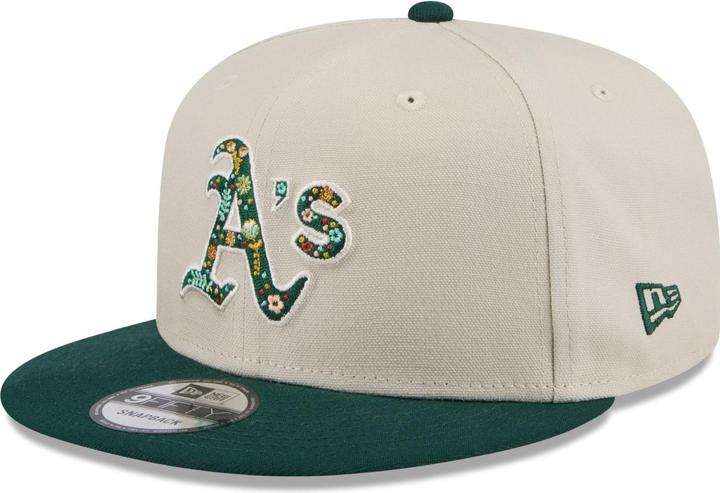 Actual product image New Era 9Fifty Snapback Cap - FLORAL Oakland Athletics stone