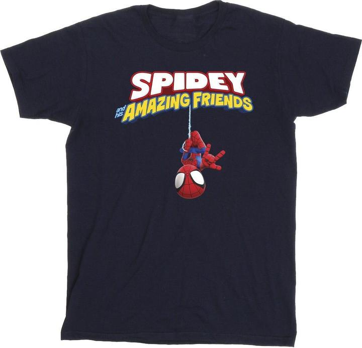 SpiderMan Hanging Upside Down TShirt Jungen