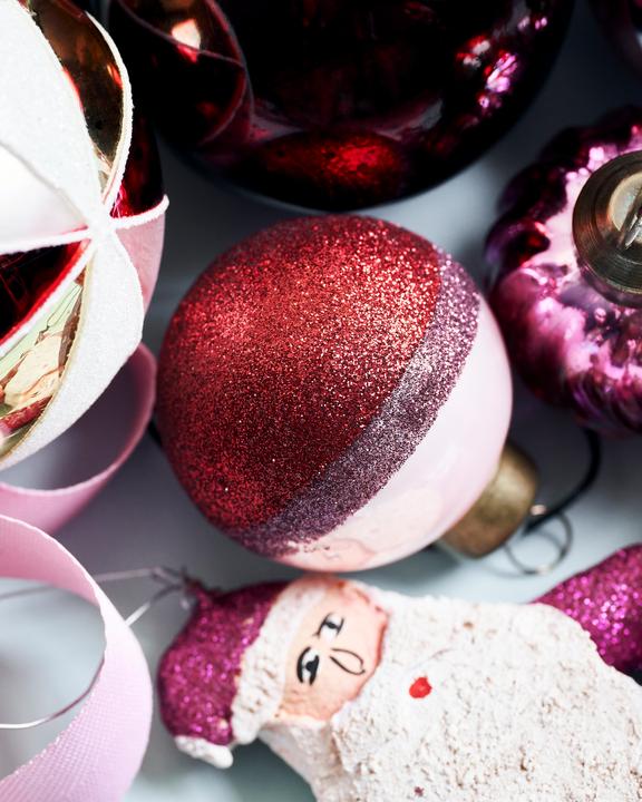 Actual product image House Doctor Ornaments, HDStripe, pink/red (24 -part)