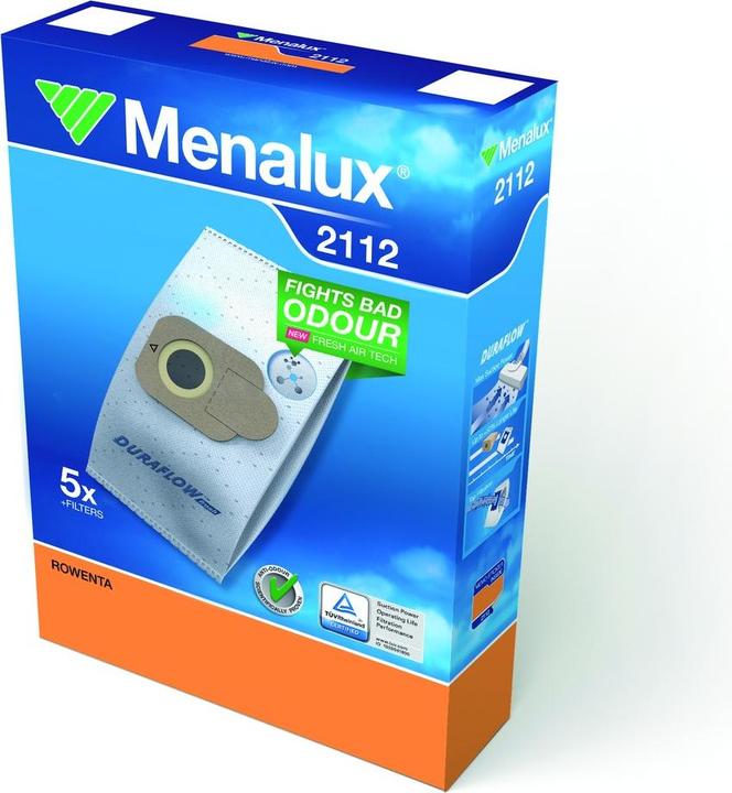 Actual product image Menalux 2112 Vacuum cleaner bag for Rowenta RO 64, RO 6432, RO 63, RO 68 / 5 dust bags Duraflow Syn (5 x)