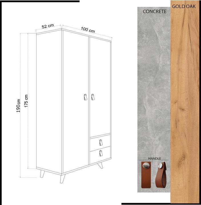 Produktbild Homitis Norah (100 x 52 x 190 cm)