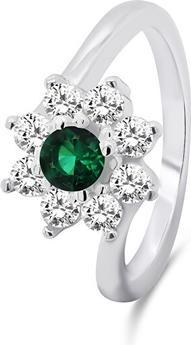 Brilio Silver - Beautiful silver ring with zircons RI053WG - Circuit: 58 mm (58)