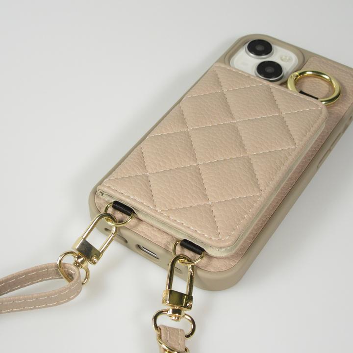 Image du produit PhoneLook Coque Cuir matelassé avec miroir et compartiment carte inclus grande lanière amovible (Apple iPhone 15)