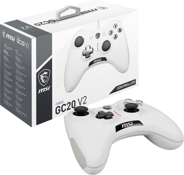 Produktbild MSI GAMEPAD Force GC20 V2 White S10-04G0020-EC4 (Android, PC)