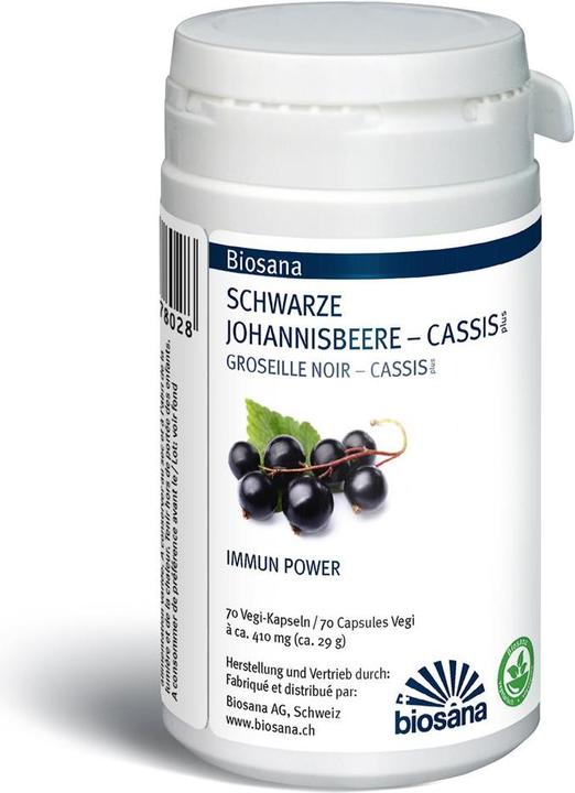 Biosana Schwarze Johannisbeere Cassis plus 410mg (70 Stück, Kapseln, 28 g)