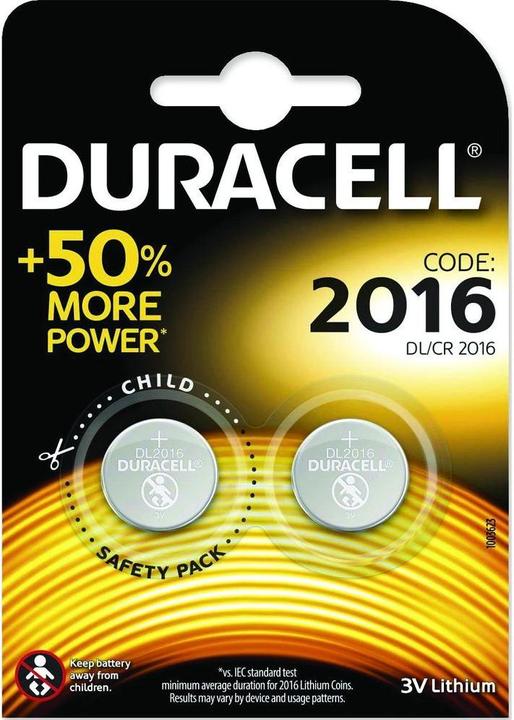 Duracell Knopfzellen (1 Stk., CR2016, 72 mAh)