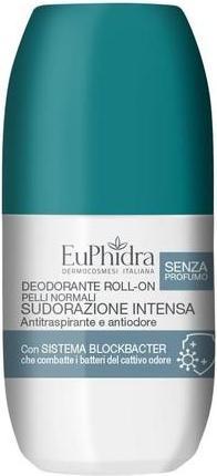 Actual product image Euphidra Intense Sweating Roll-On Deodorant Fragrance-Free Alcohol-Free 50ml (Roll-on, 50 ml)