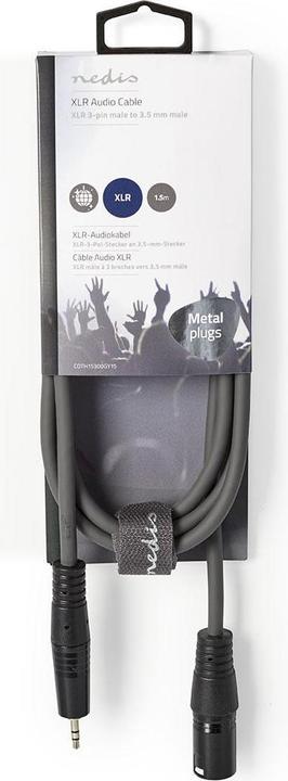Actual product image Nedis Audio cable XLR XLR 3-pin male - 3.5 mm Mac (1.50 m, XLR)