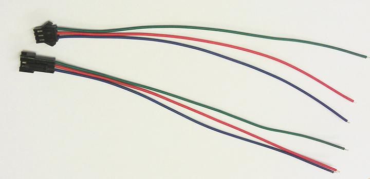 Actual product image Play-Zone Set: Connector with cable JST-SM 3Pin Male Fem
