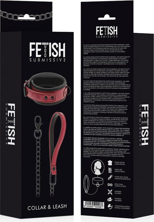 Immagine prodotto Fetish submissive Collare Per Camera Oscura Con Cadenza Con Forcella Di Neopreno