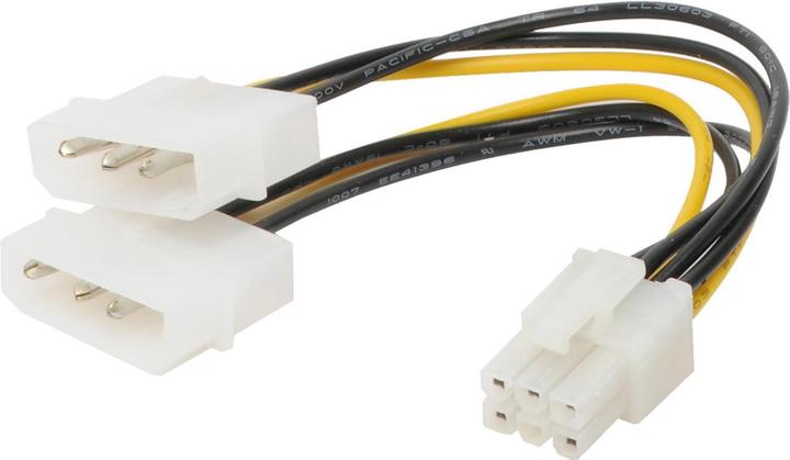 Image du produit Shiverpeaks Connectivité maximale S/CONN Câble d'alimentation interne, 2x 5,25 mâle vers 6 broches PCI Express