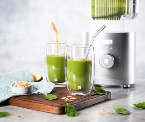 Produktbild Zwilling Strohhalme Glas farbig gebogen 4er Set, + Reinigungsbürste (4 x)