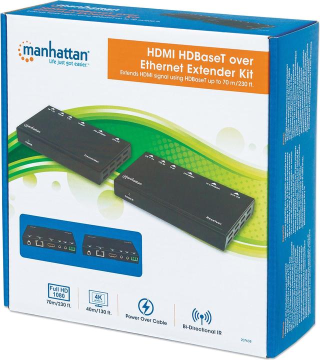 Actual product image Manhattan 207638 Audio/Video Power Amplifier AV Transmitter & Receiver
