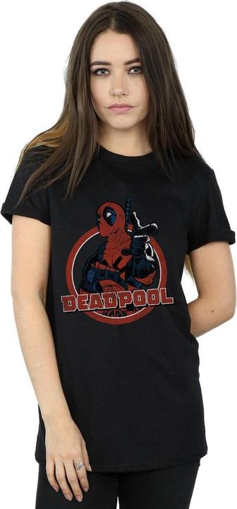 Immagine prodotto Deadpool Gun Finger Maglietta Ampia Donna (XL)