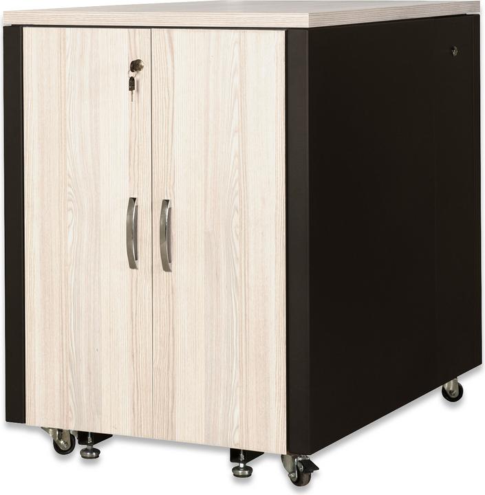 Assmann DIGITUS SOUNDproof Schrank 1000x750x1130 mm Holzoberfläche Ahorn (17 HE, 19 Zoll Rack)