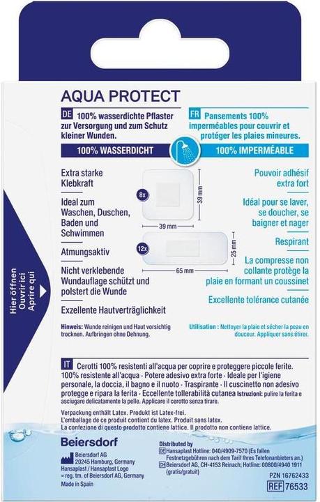 Energie-Label Hansaplast Aqua Protect (20 x)