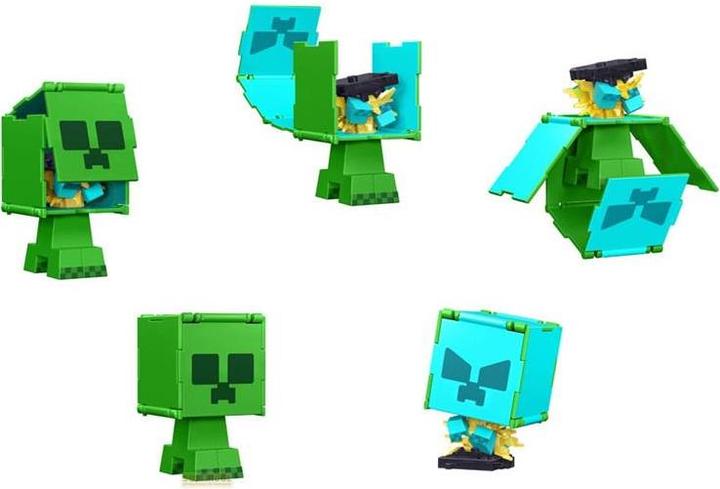 Actual product image Minecraft Flippin' Figure Creeper + Charged Creeper