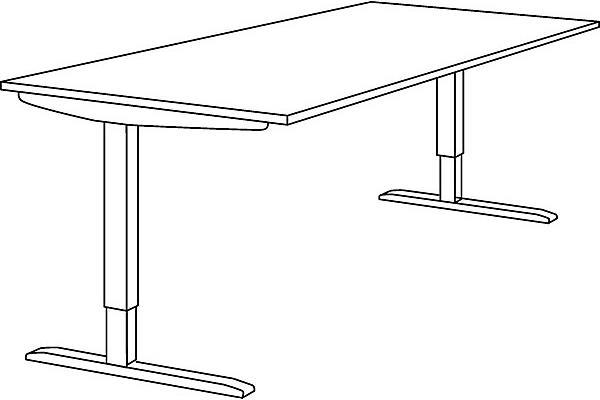 Actual product image Mauser LEVERO standing/sitting workstation